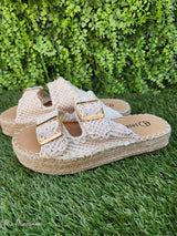 SANDALIAS CROCHET HEBILLAS DORADAS