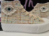 SNEAKERS BIANCHE CON GIOIELLO APE IN ARGENTO