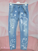 JEANS SNOOPY BLANCO