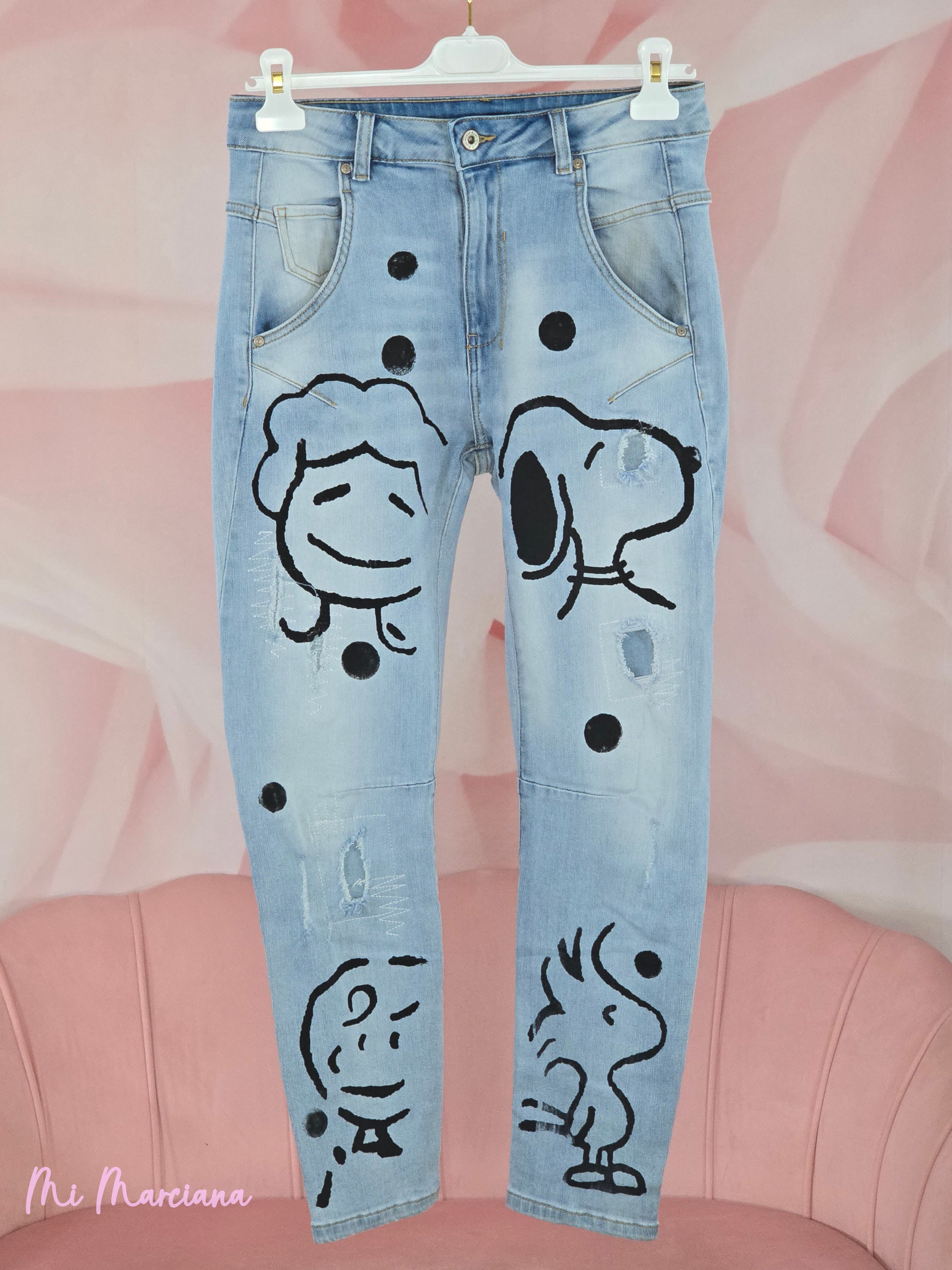 JEANS SNOOPY NEGRO