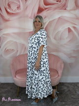 VESTIDO ALGODON ANIMAL PRINT BLANCO