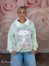 SUDADERA CUELLO CAMISA SNOOPY