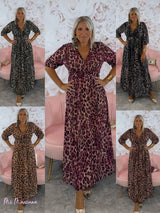 VESTIDO GASA ANIMAL PRINT LEOPARDO