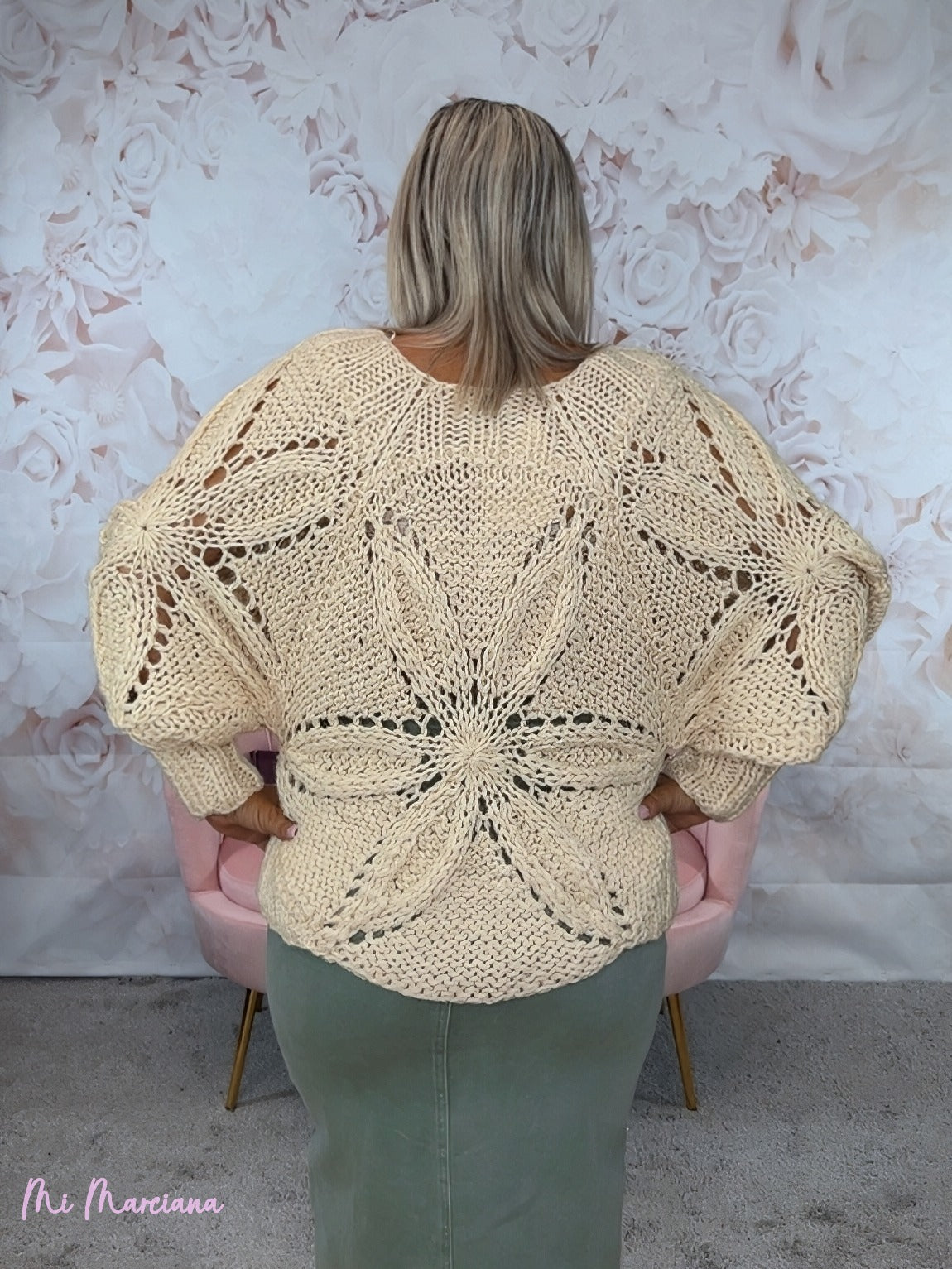 JERSEY MARIPOSA PUÑO HANDMADE BEIGE