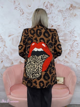 BLAZER OVERSIZE ANIMAL PRINT ROLLING