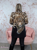 BLAZER OVERSIZE LEOPARDO NEGRA