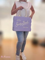 BORSA SHOPPER LILLA SABBIA