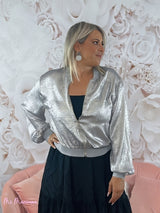 BOMBER METALLICO ARGENTO