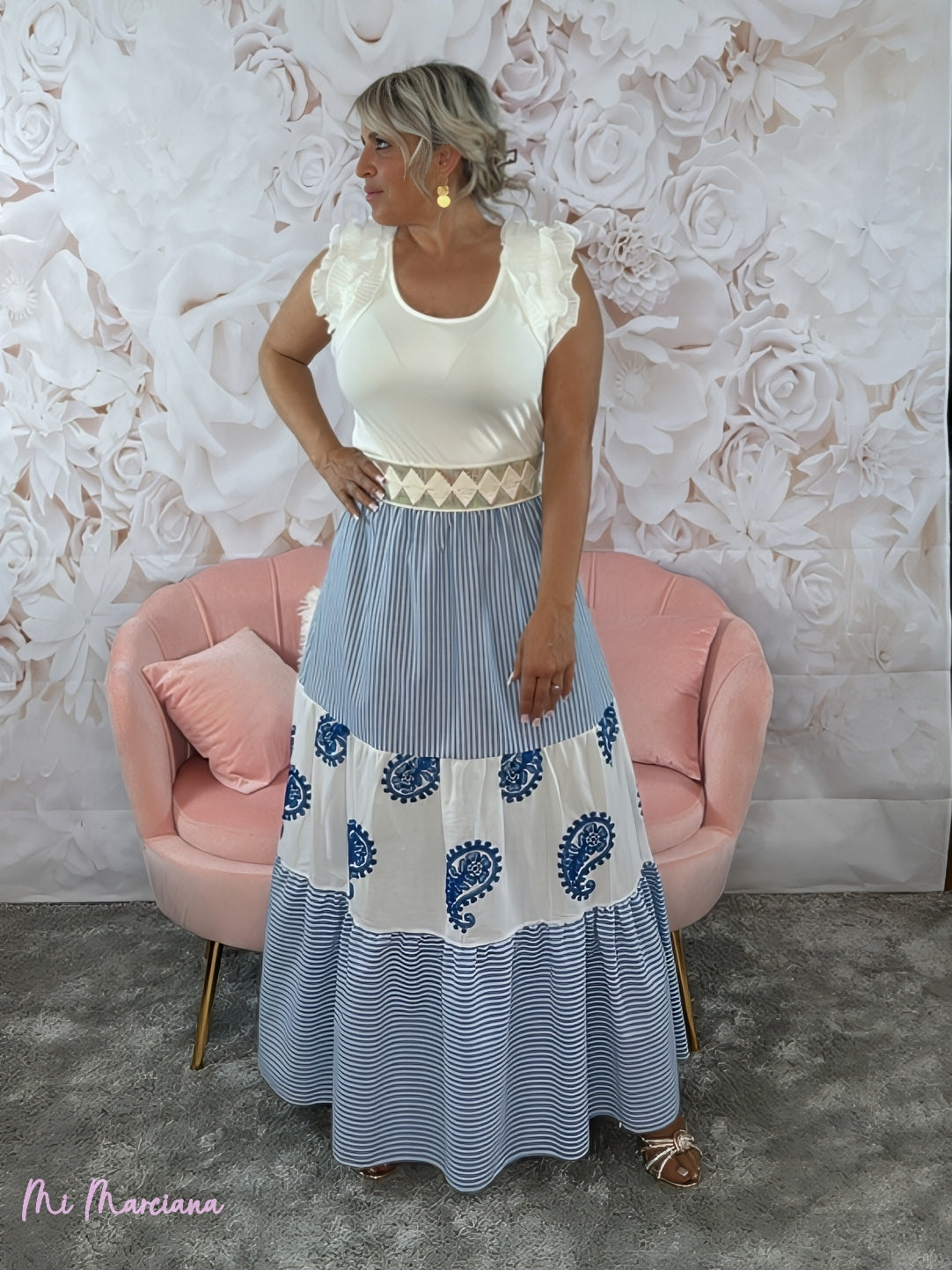 REGATA DE CHIFFON PLISSADA COM RUFFLE