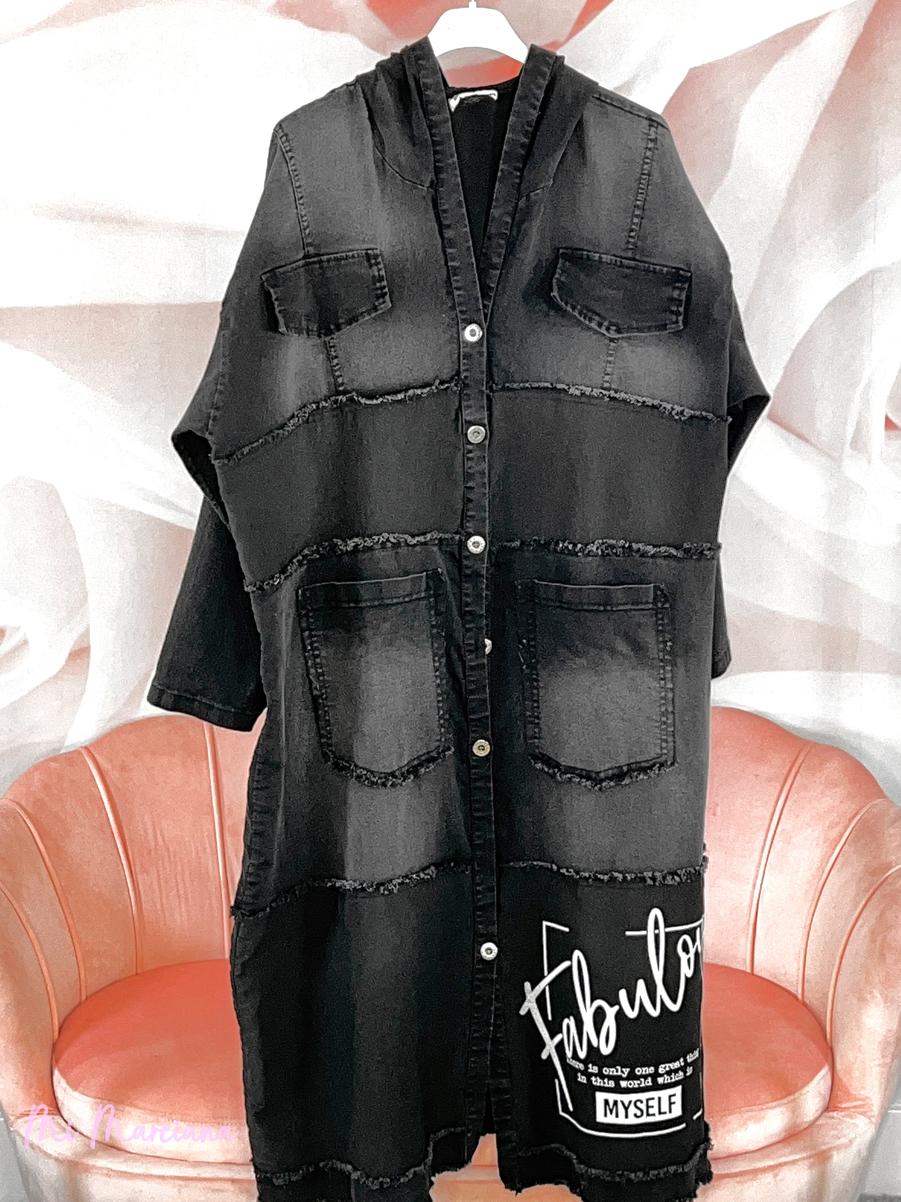 CHAQUETA OVERSIZE VAQUERA NEGRA