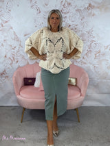 JERSEY MARIPOSA  HANDMADE BEIGE