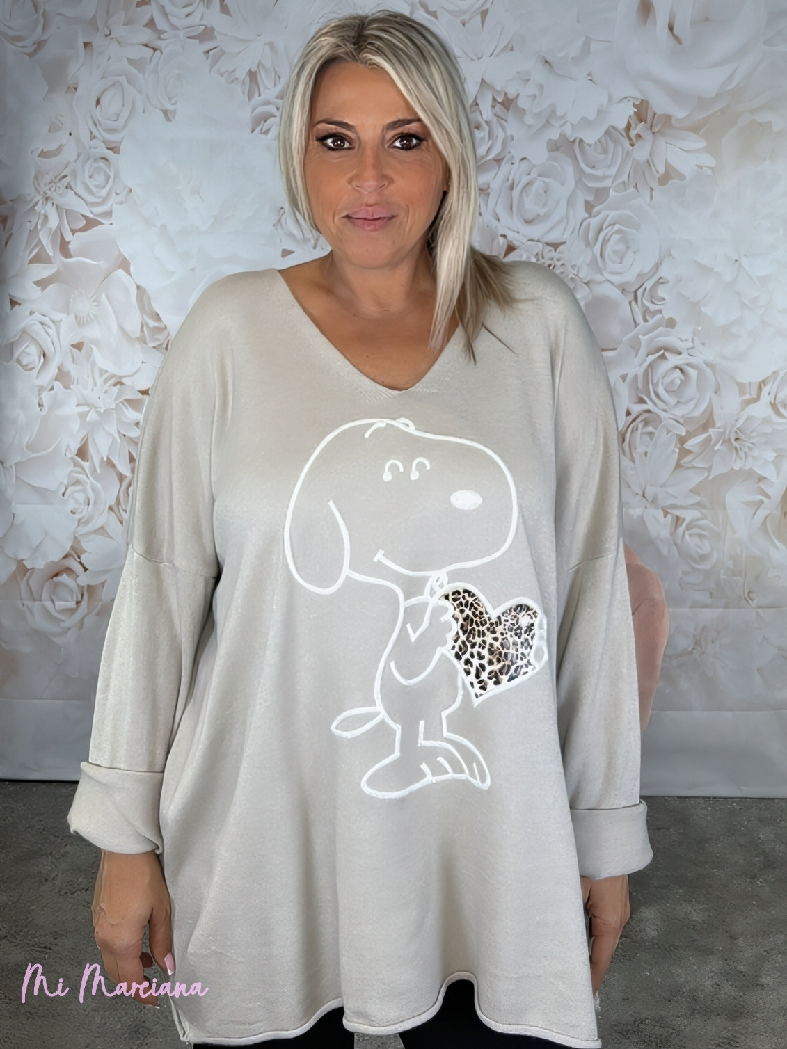 MAXI JERSEY PICO SNOOPY ANIMAL PRINT