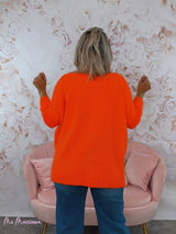 JERSEY OVERSIZE PUNTO GRANDE LOVE FLUOR