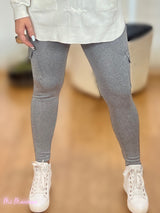 LEGGINS SKINNY CARGO GRIGIO