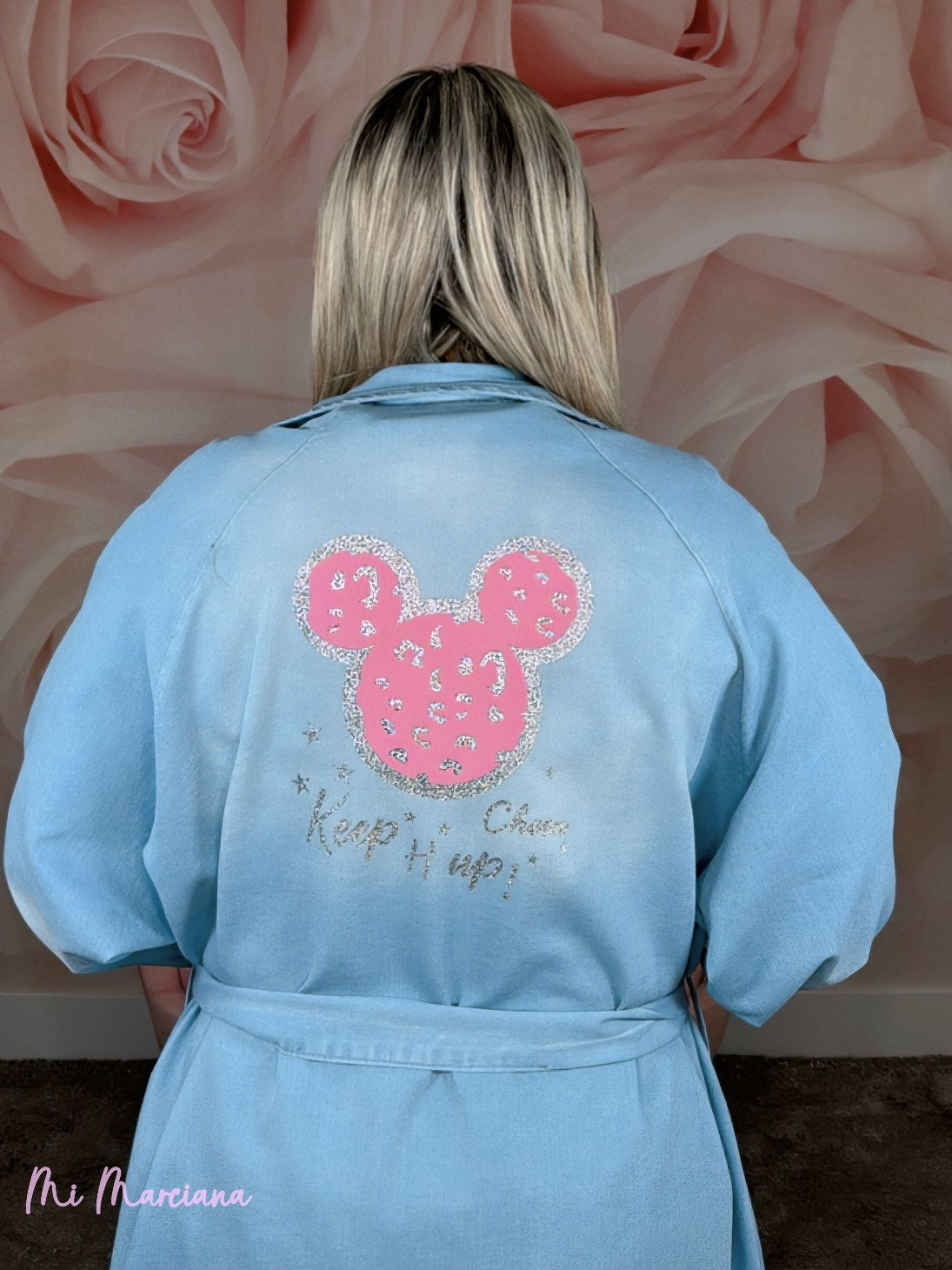 MAXI CHAQUETA VAQUERA LARGA MICKEY PURPURINA