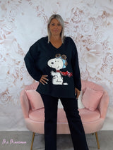 MAXI SUDADERA SNOOPY LENTEJUELAS