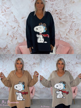 MAXI SUDADERA SNOOPY LENTEJUELAS