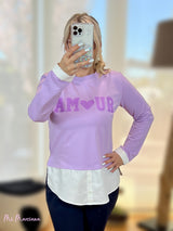 CAMISA AMOUR LILAC PLUSH COM CAMISA