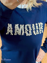 SUDADERA AMOUR PERLAS MARINO