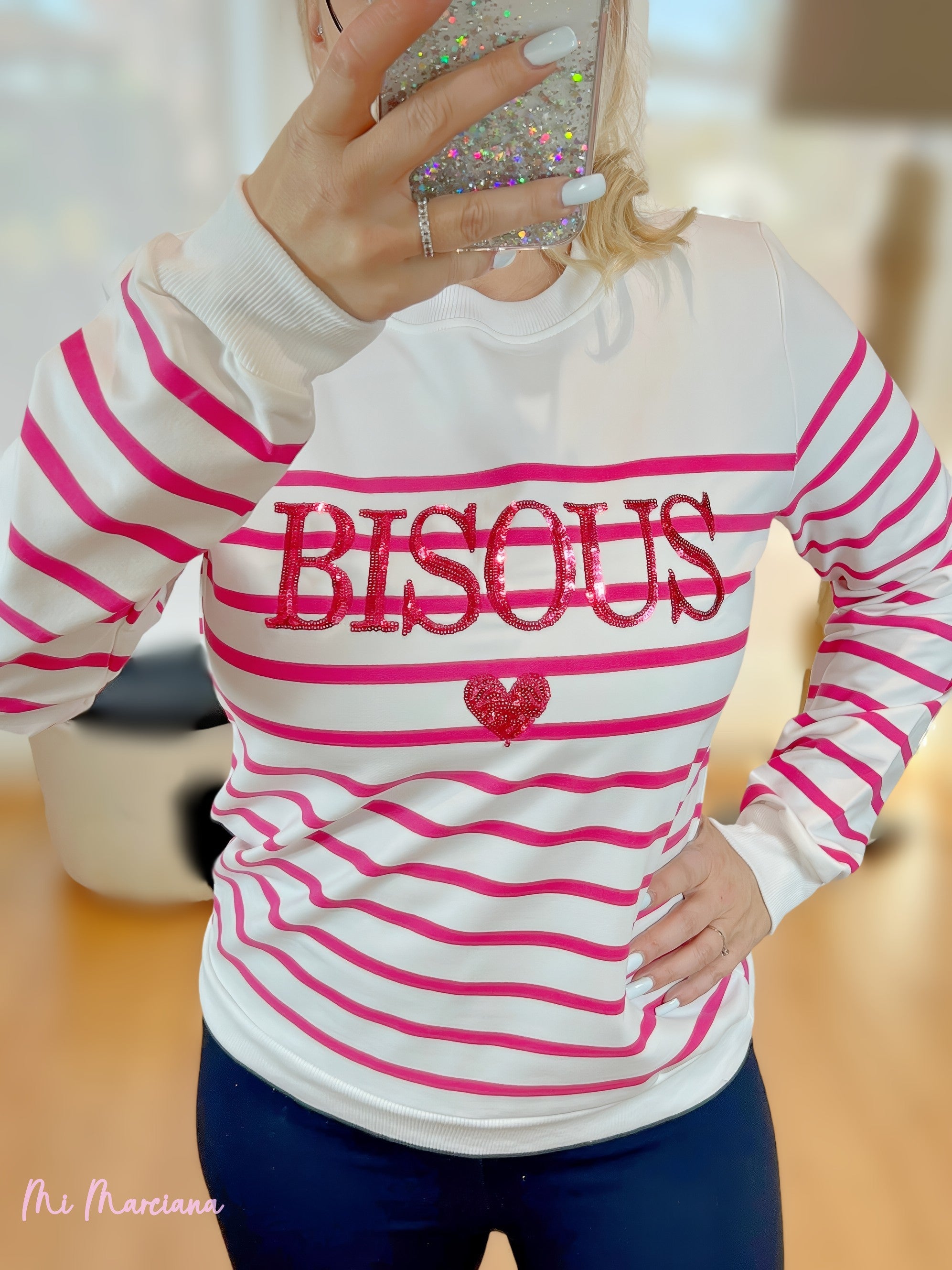 SUDADERA BISOUS FUCSIA