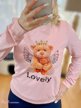 SUDADERA ROSA OSO ALAS BRILLIS