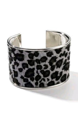 BRAZALETE ANIMAL PRINT PLATEADO