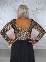 VESTIDO COMBINADO ANIMAL PRINT