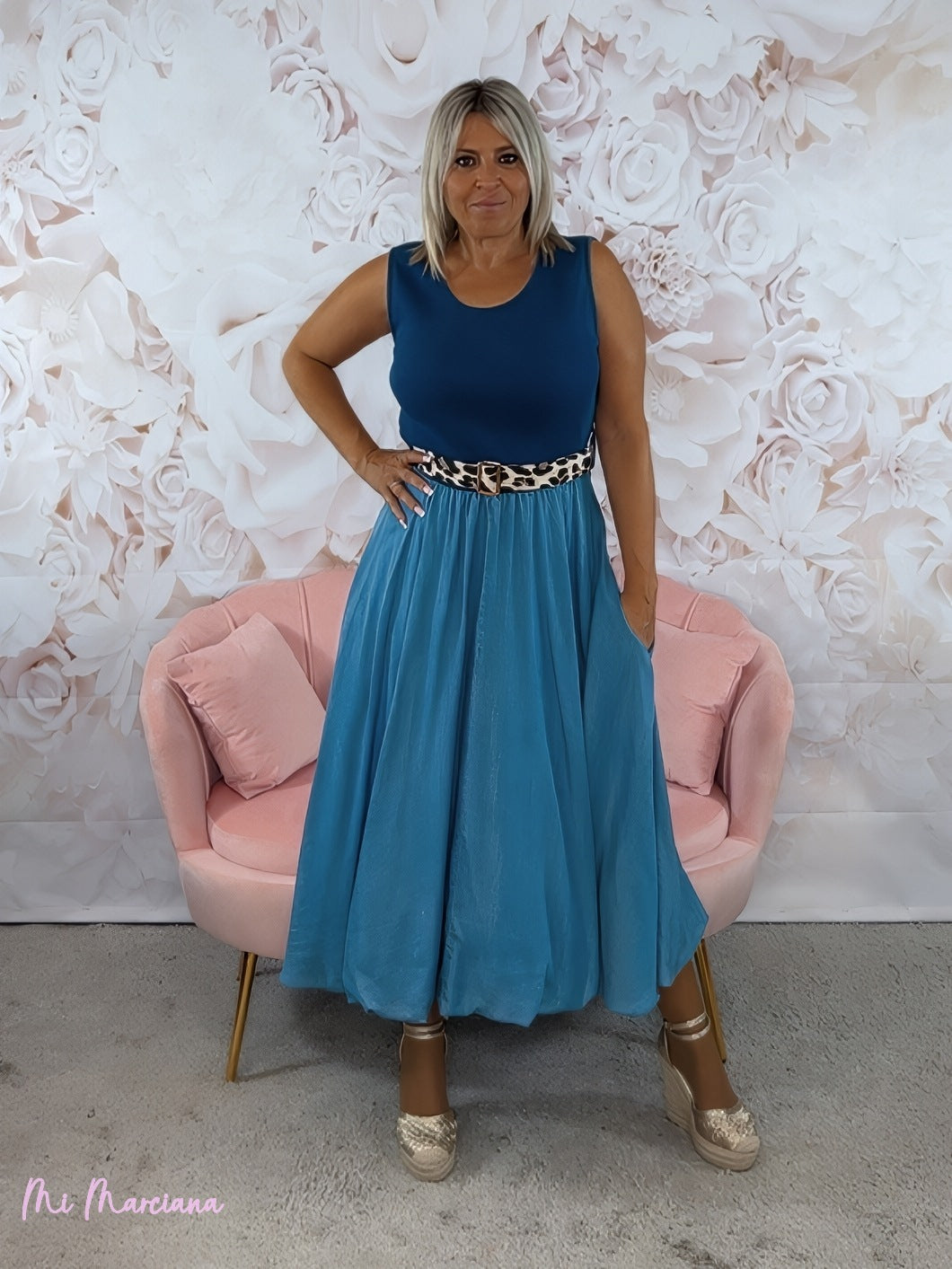 VESTIDO DENIM COMBINADO CANALE