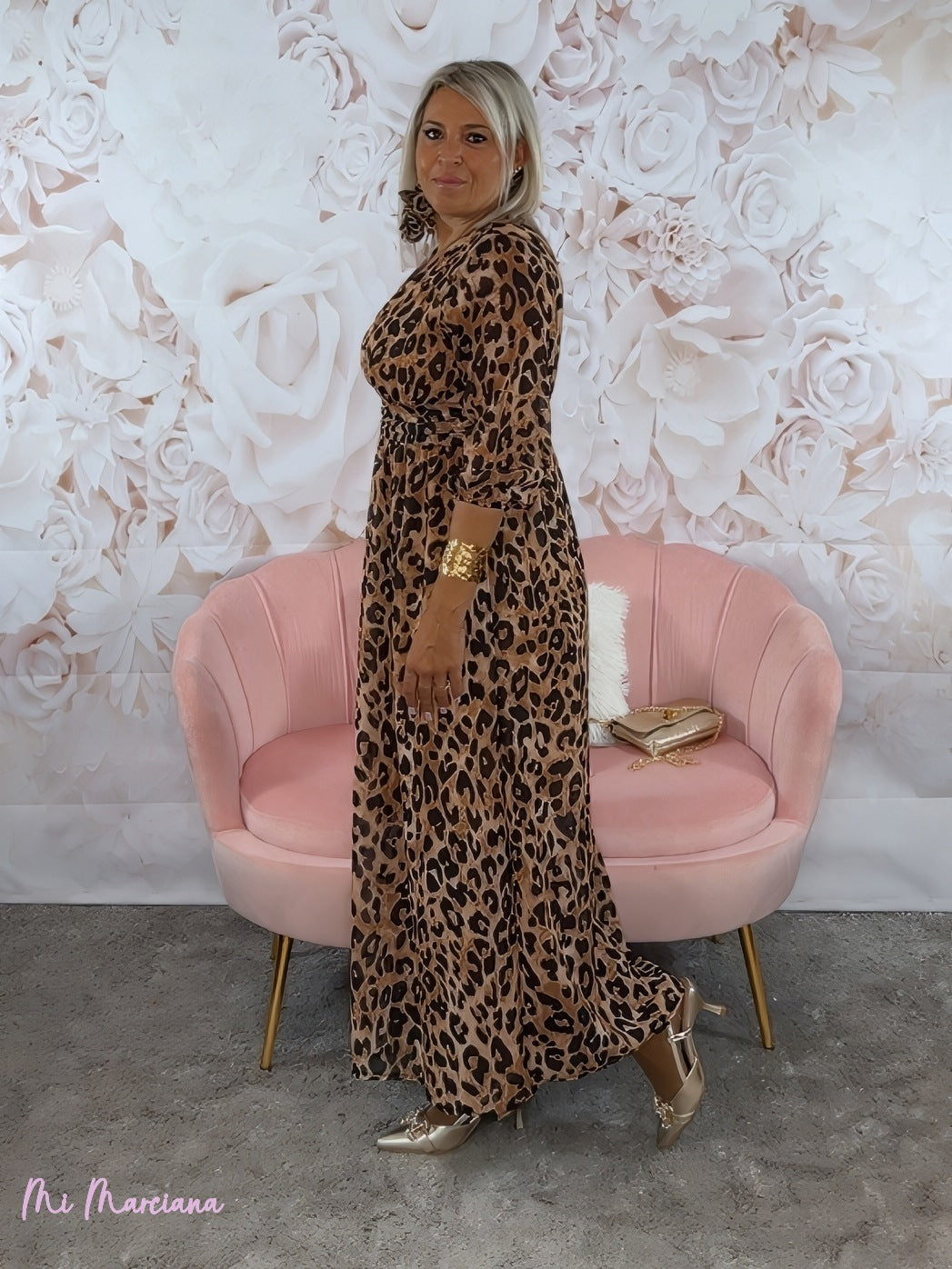 VESTIDO GASA ANIMAL PRINT LEOPARDO