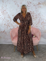 VESTIDO GASA ANIMAL PRINT LEOPARDO