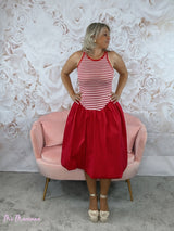 VESTIDO MIDI VENEZA VERMELHO