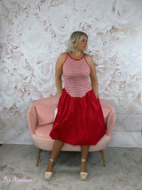 VESTIDO MIDI VENECIA ROJO