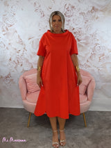 VESTIDO MIDI WENDY TRENDY CORAL