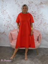 VESTIDO MIDI WENDY TRENDY CORAL