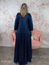 VESTIDO OVERSIZE PICO LUREX AZUL NOCHE