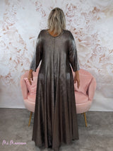 VESTIDO OVERSIZE PICO LUREX GRIS PLOMO