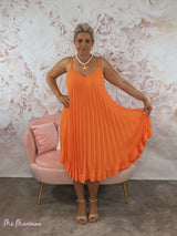 VESTIDO PLISADO MIDI