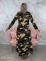 VESTIDO PUNTO DE SEDA CAMUFLAJE