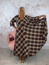 VESTIDO TARTAN FUCSIA