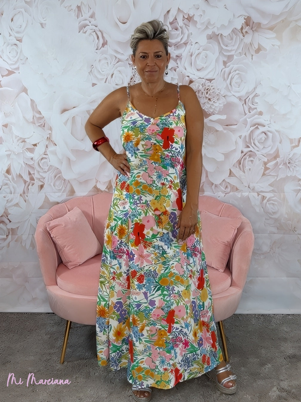 VESTIDO TIRANTES ESTAMPADO FLORES