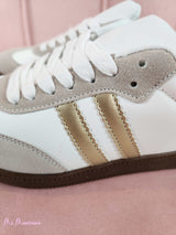 SNEAKERS RETRO BEIGE E ORO