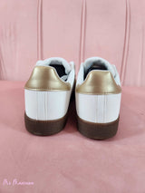 SNEAKERS RETRO BEIGE E ORO