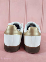 SNEAKERS RETRO BEIGE E ORO