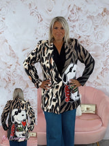 BLAZER OVERSIZE ANIMAL PRINT SNOOPY