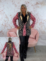 BLAZER OVERSIZE ANIMAL PRINT ROSA